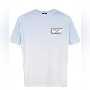 Balmain Gradient Tee Shirt Blue